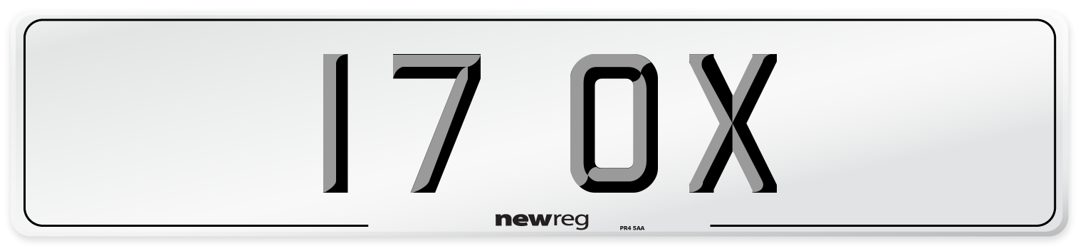 17 OX Number Plate from New Reg